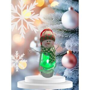 Kurt S. Adler Santa's World Light Up Color Change Snowman 5"ornament